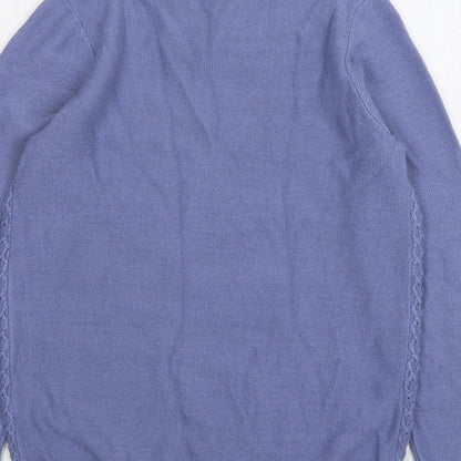 Womens UK Size 10 Isle Essentials Blue Pullover Jumper