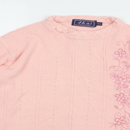 Womens UK Size M Akal Pink Pullover Jumper