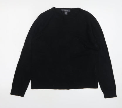 Primark Womens Black Round Neck Acrylic Pullover Jumper Size 10