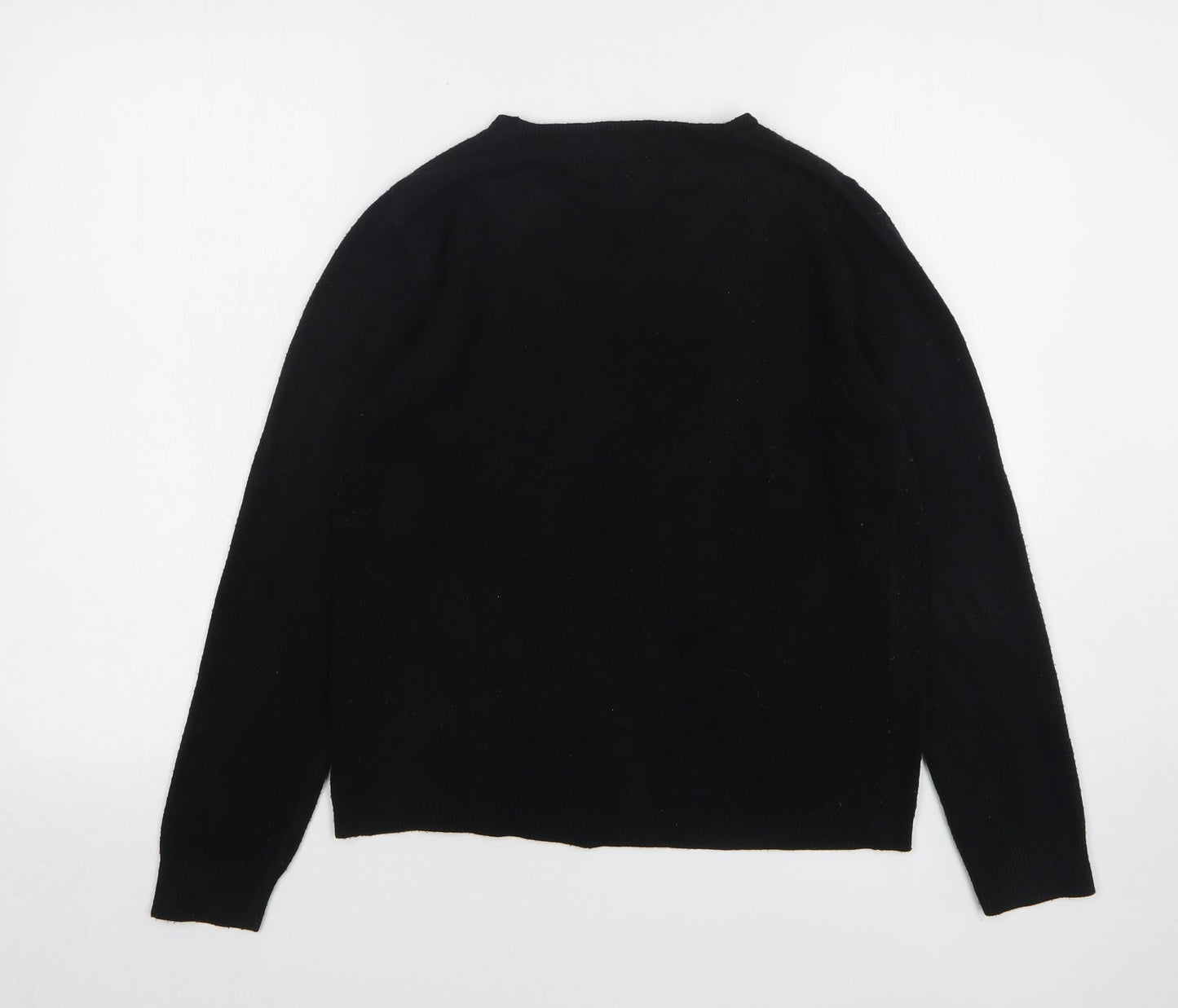 Primark Womens Black Round Neck Acrylic Pullover Jumper Size 10