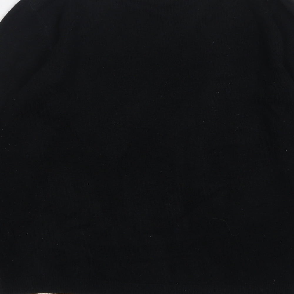 Primark Womens Black Round Neck Acrylic Pullover Jumper Size 10