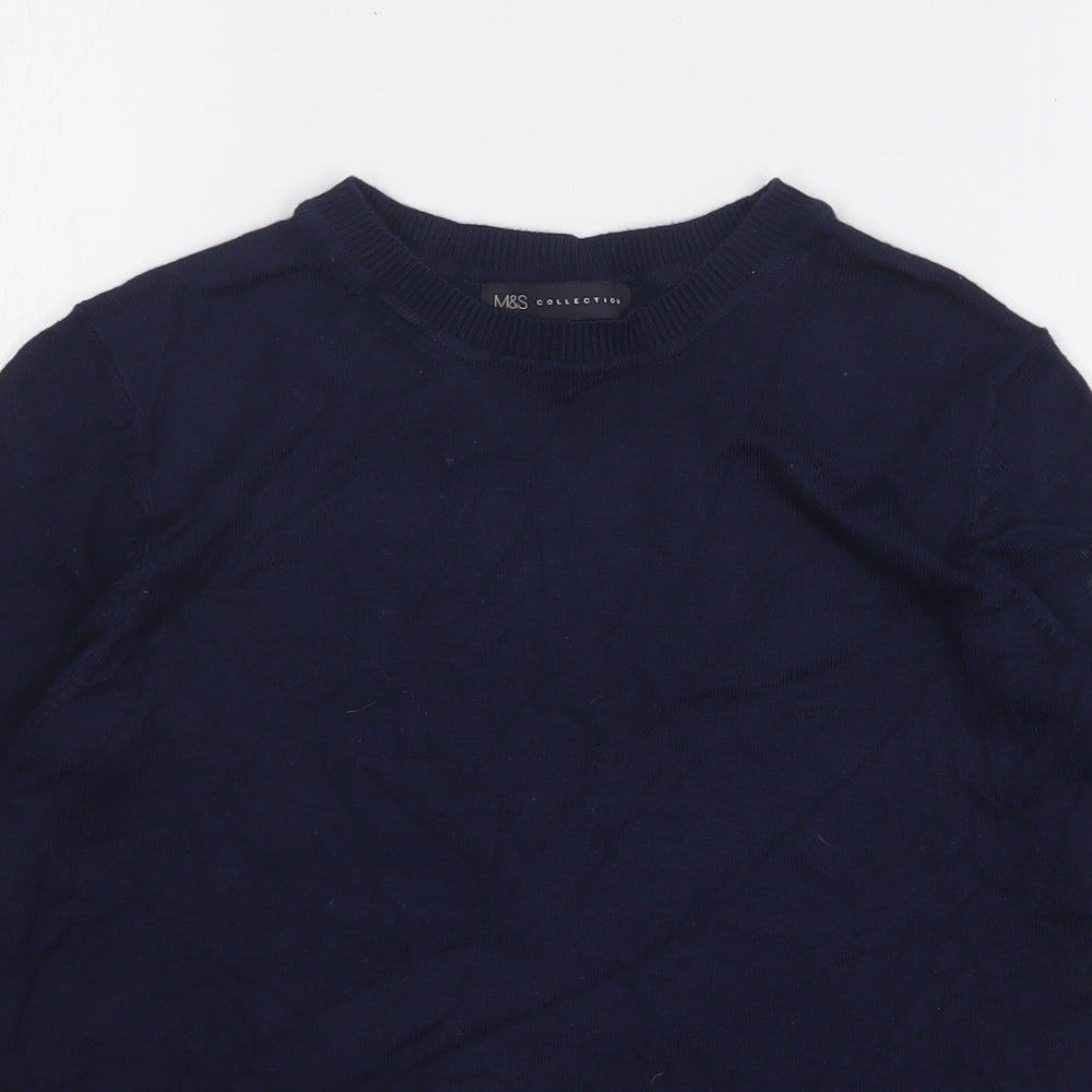 Womens UK Size 10 Marks and Spencer Blue Pullover Jumper