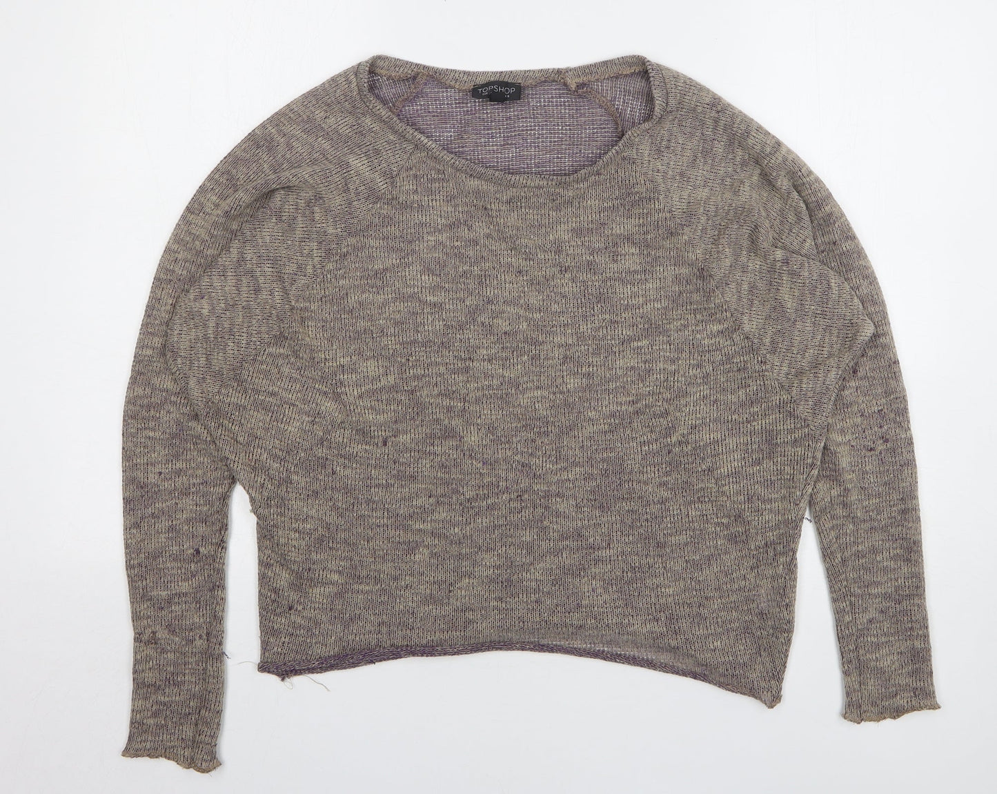 Womens UK Size 8 Topshop Brown Pullover Jumper