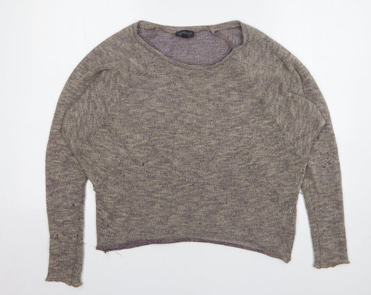 Womens UK Size 8 Topshop Brown Pullover Jumper