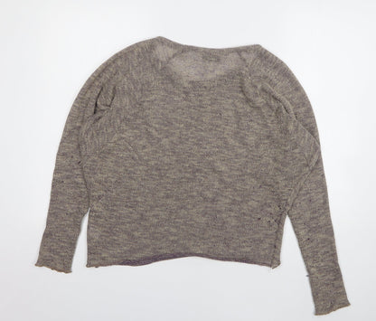 Womens UK Size 8 Topshop Brown Pullover Jumper