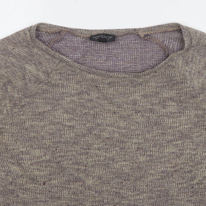 Womens UK Size 8 Topshop Brown Pullover Jumper