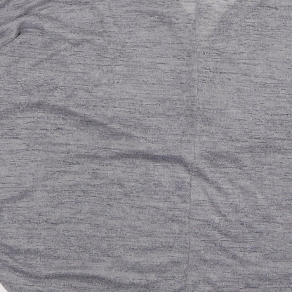 Apricot Womens Grey V-Neck Geometric Polyester Pullover Jumper Size S