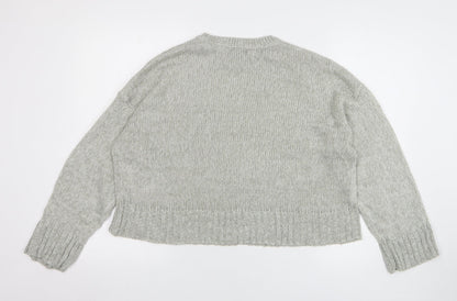 Womens UK Size M New Look Grey Pullover Jumper