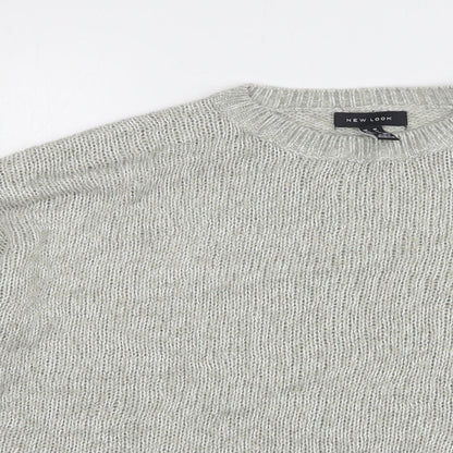 Womens UK Size M New Look Grey Pullover Jumper