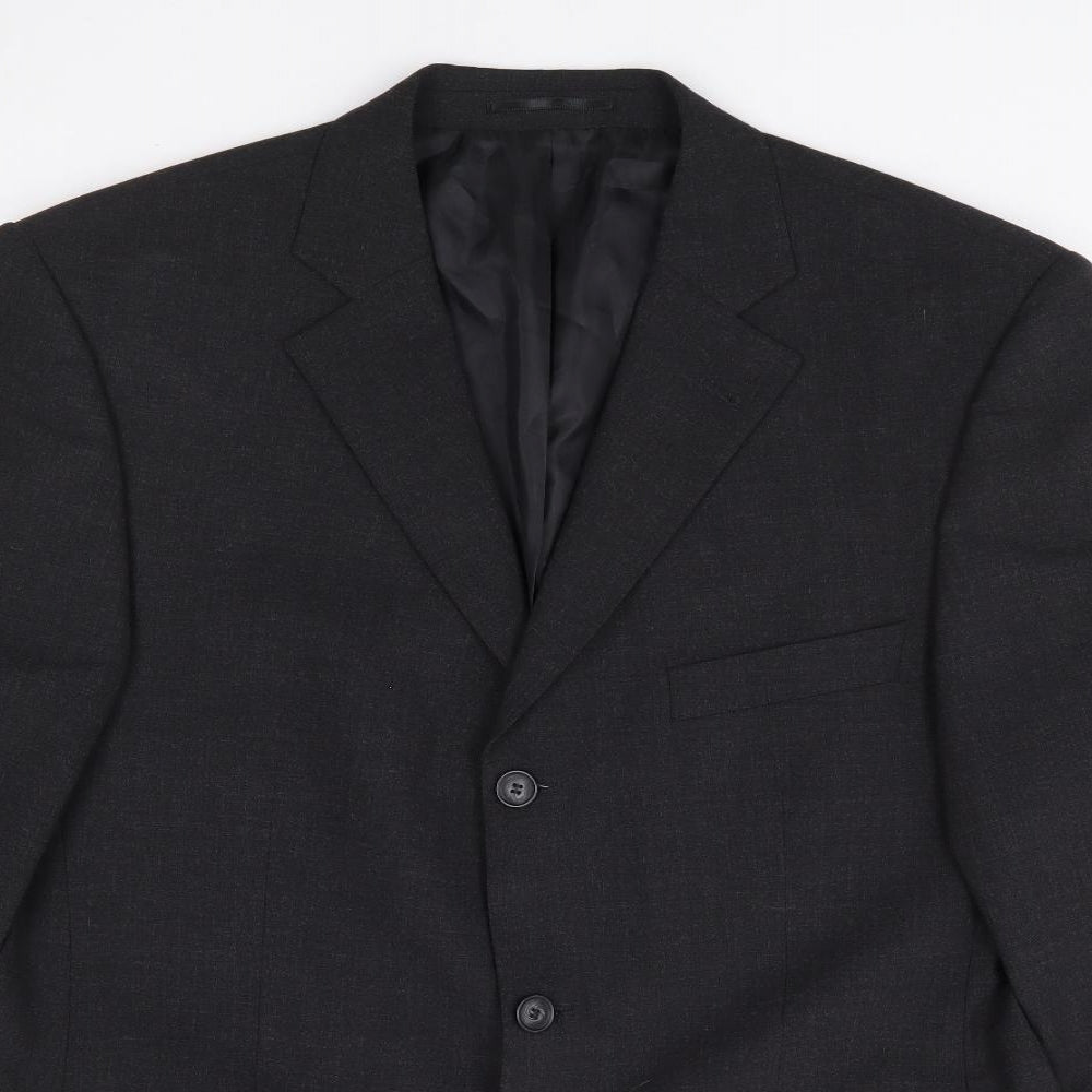 Armando Mens Grey Wool Jacket Suit Jacket Size 40