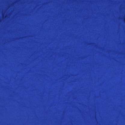 Womens UK Size L LUCIA Blue Henley Jumper