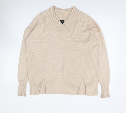 Womens UK Size XS River Island Beige Pullover Jumper