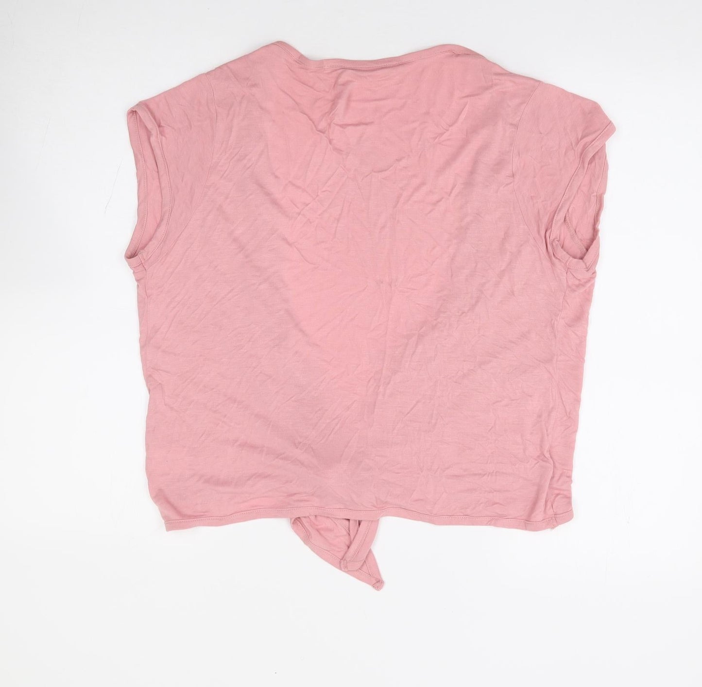 Agenda Womens Pink V-Neck Viscose Shrug Jumper Size 18