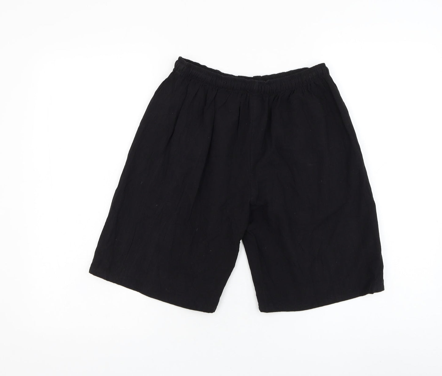 Get Rich Womens Black Polyester Sweat Shorts Size M L9 in Regular Drawstring