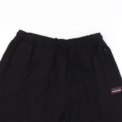 Get Rich Womens Black Polyester Sweat Shorts Size M L9 in Regular Drawstring