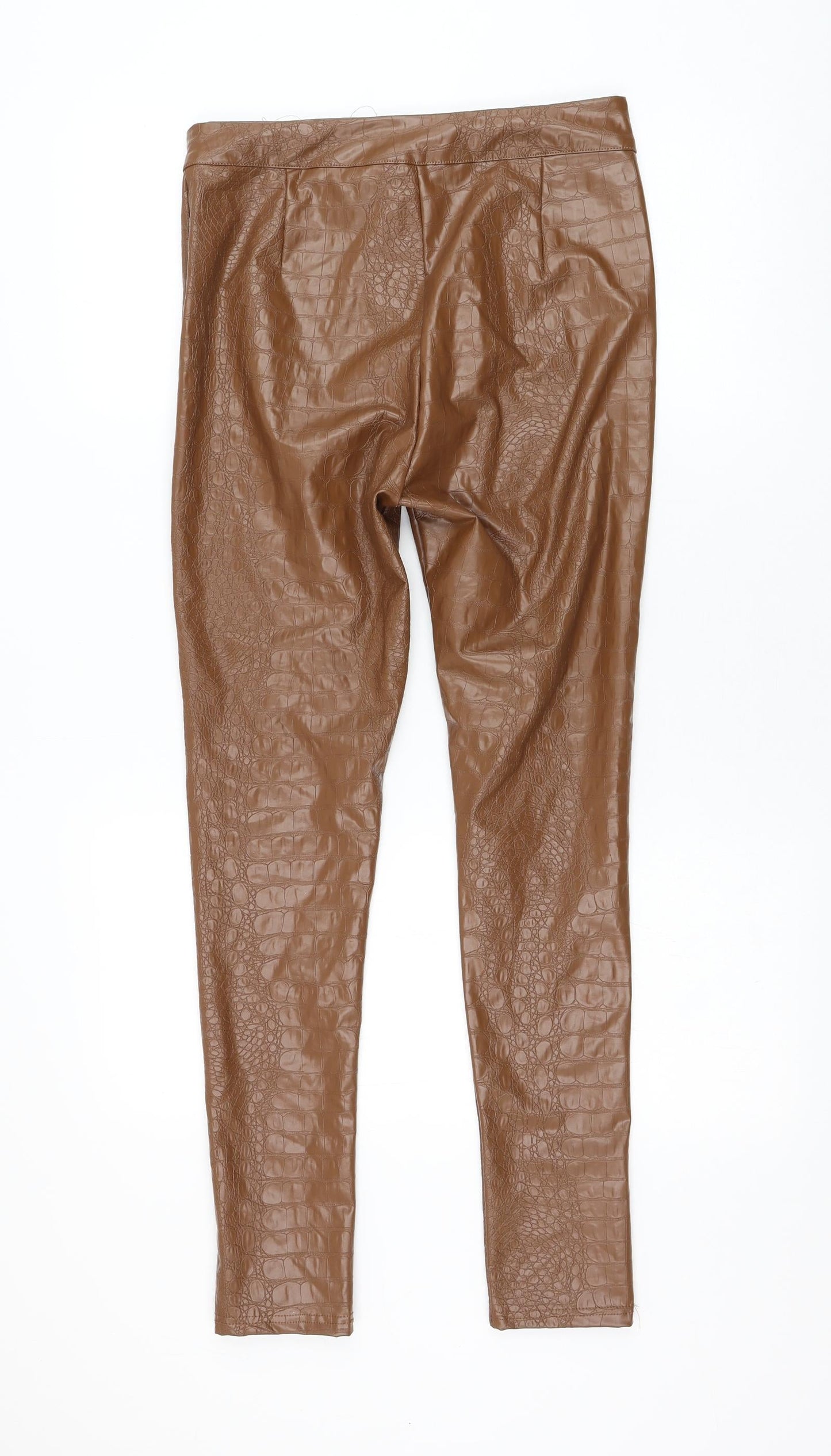 Womens UK Size M Preworn Regular Fit  Brown Trousers