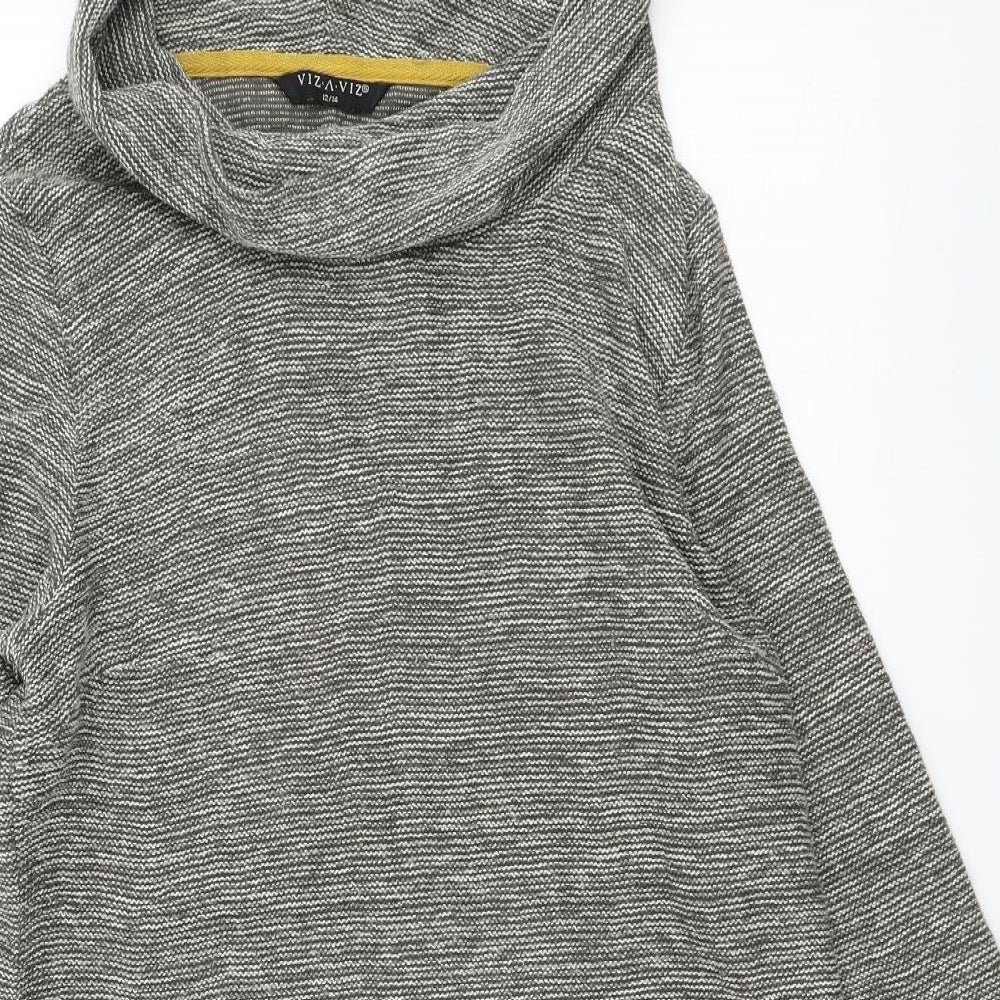 Womens UK Size 12 Viz A Viz Grey Pullover Jumper