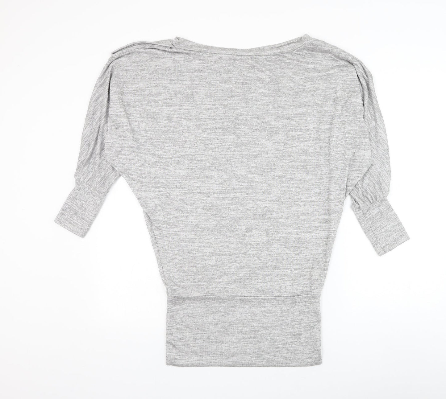 Me & Me Womens Grey Round Neck Viscose Pullover Jumper Size L