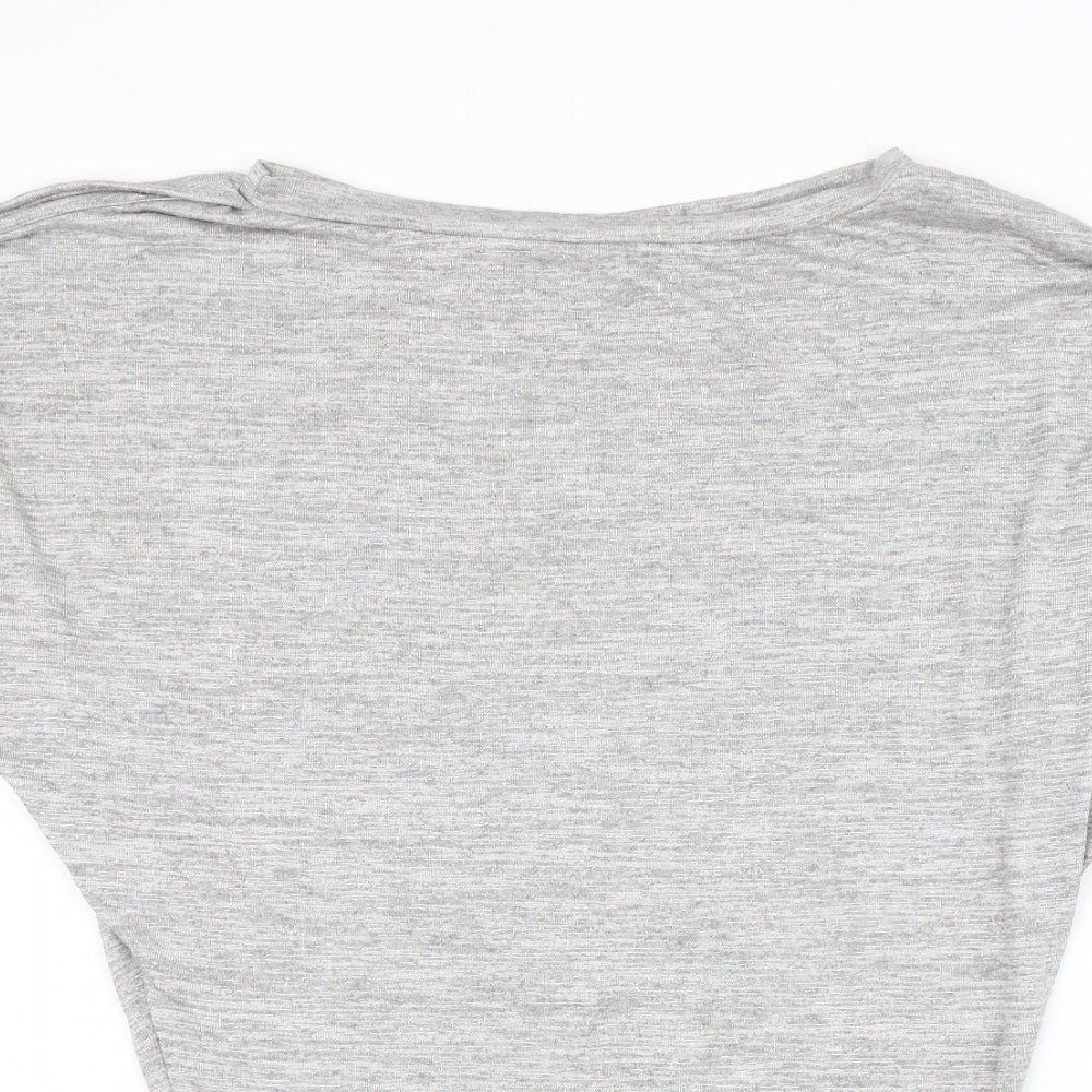 Me & Me Womens Grey Round Neck Viscose Pullover Jumper Size L