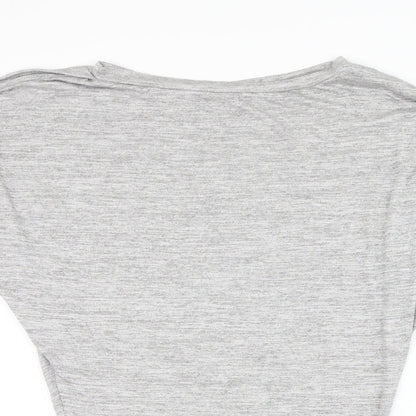 Me & Me Womens Grey Round Neck Viscose Pullover Jumper Size L