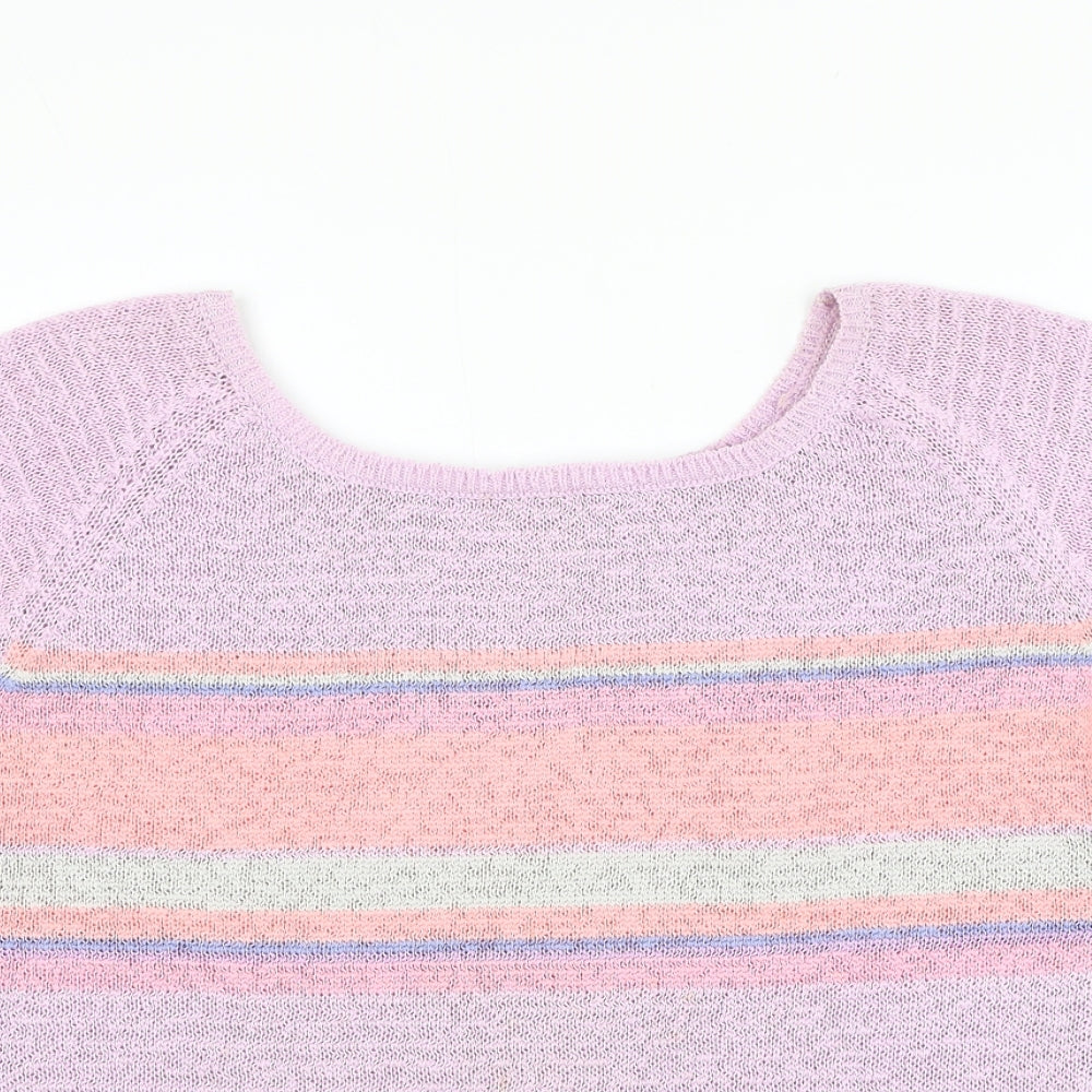 Womens UK Size M Preworn Purple Pullover Jumper