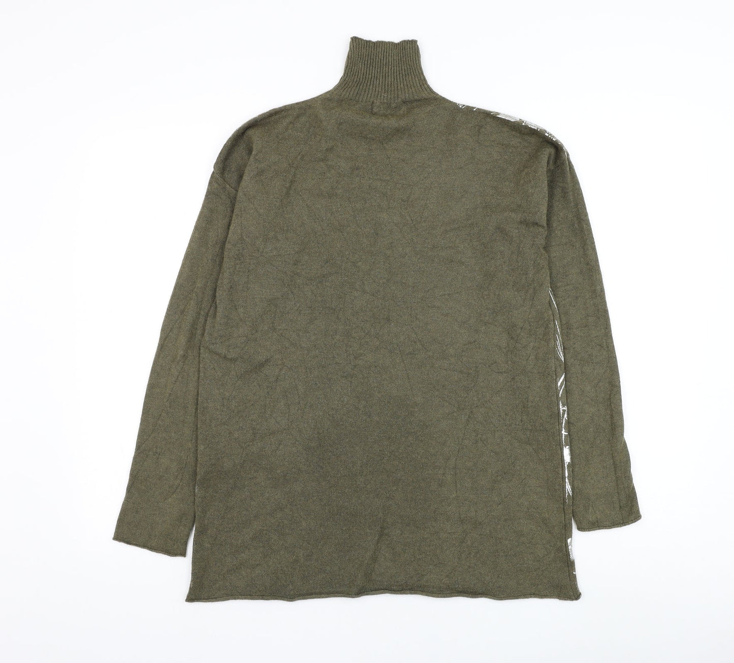 Womens UK Size M Preworn Green Pullover Jumper