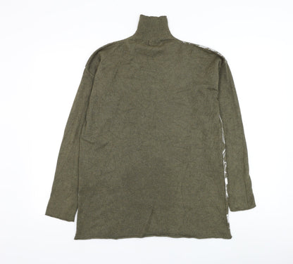 Womens UK Size M Preworn Green Pullover Jumper