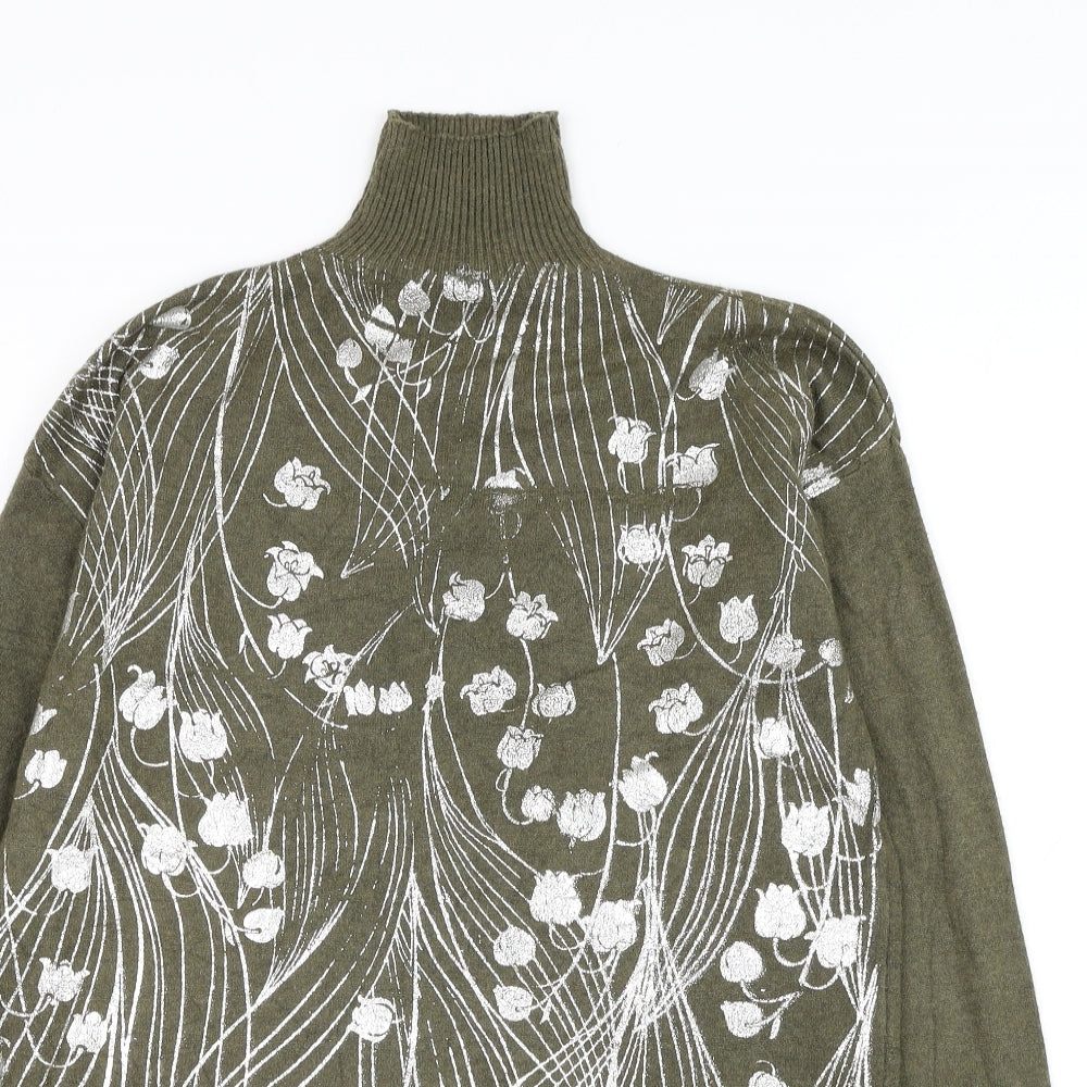 Womens UK Size M Preworn Green Pullover Jumper