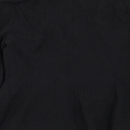 Bay Womens Black Jacket Blazer Size 14 Button