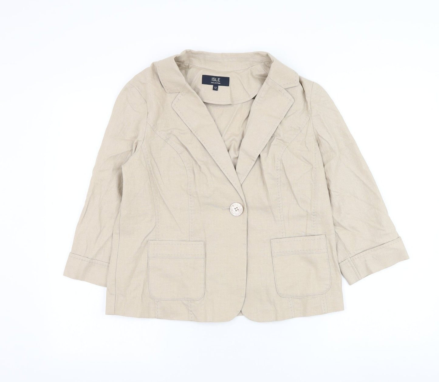 Womens UK Size 12 EWM Beige Jacket