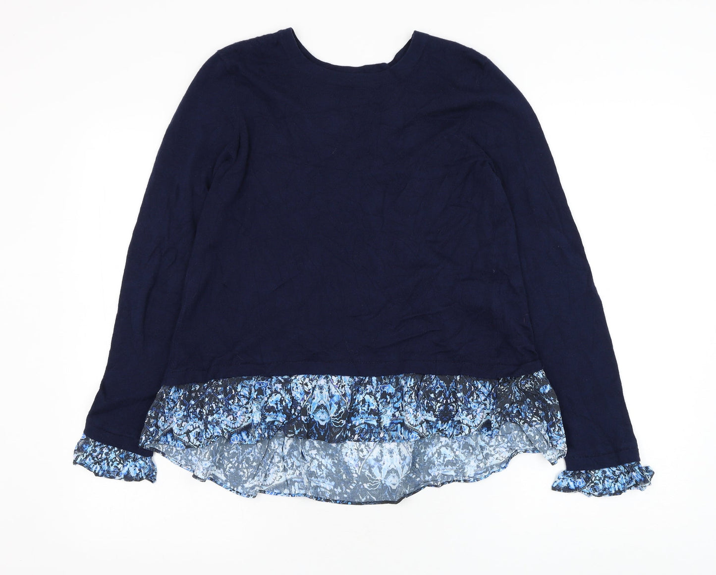 Womens UK Size M Preworn Blue Pullover Jumper