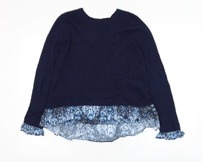Womens UK Size M Preworn Blue Pullover Jumper