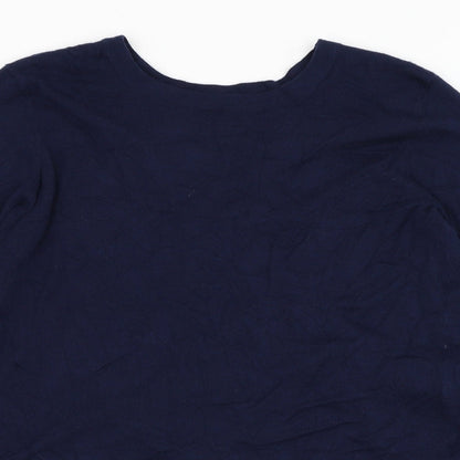 Womens UK Size M Preworn Blue Pullover Jumper