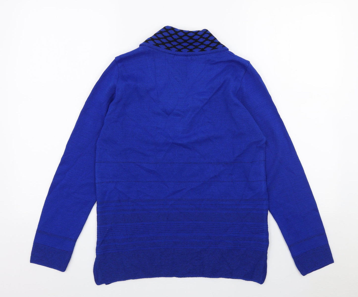 Womens UK Size S Envy Blue Basic Button-Up