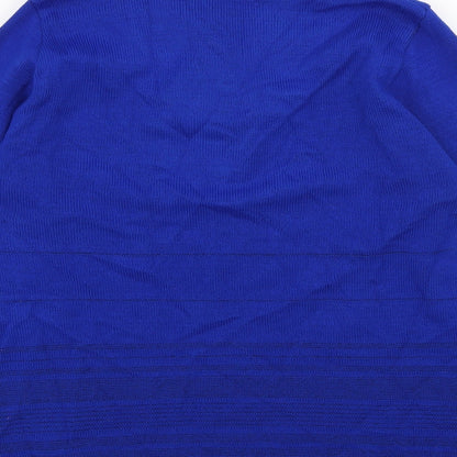 Womens UK Size S Envy Blue Basic Button-Up