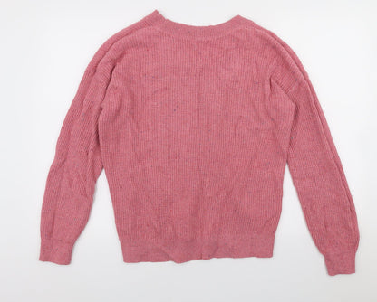Womens UK Size M Marks and Spencer Pink Pullover Jumper