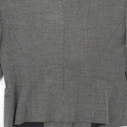 Wallis Womens Grey Geometric Polyester Jacket Suit Jacket Size 10