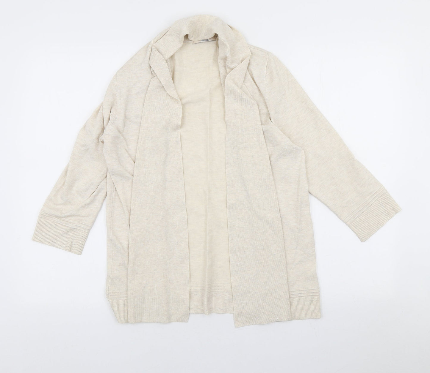 Womens UK Size 14 Marks and Spencer Beige Cardigan Jumper