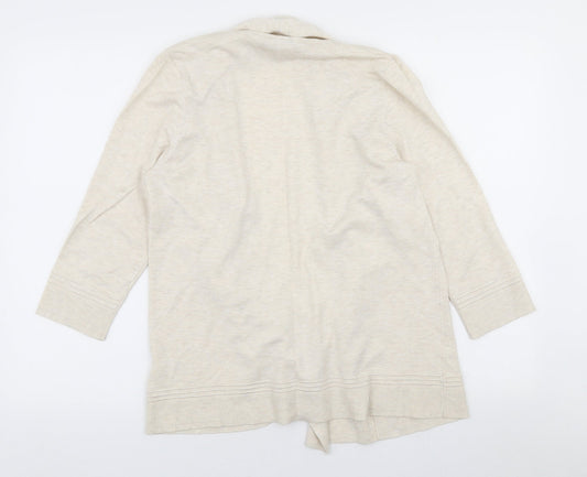 Womens UK Size 14 Marks and Spencer Beige Cardigan Jumper