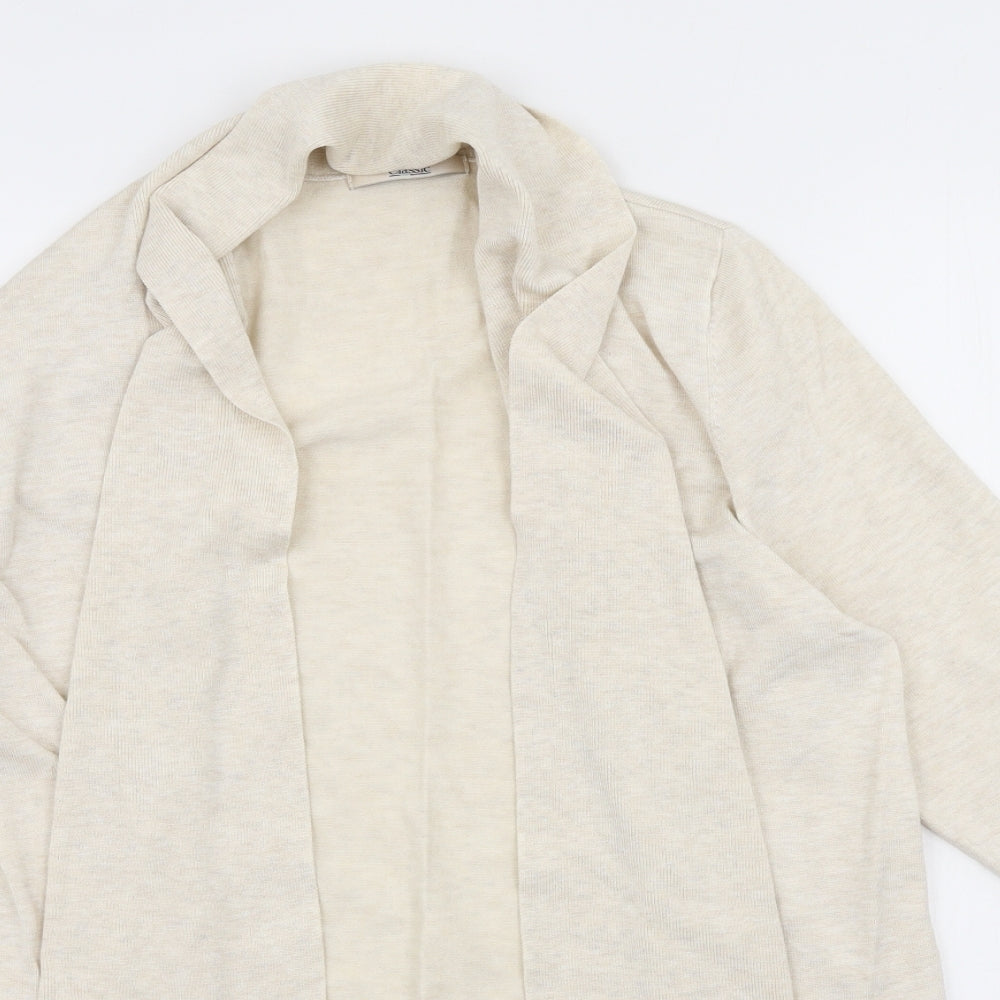 Womens UK Size 14 Marks and Spencer Beige Cardigan Jumper