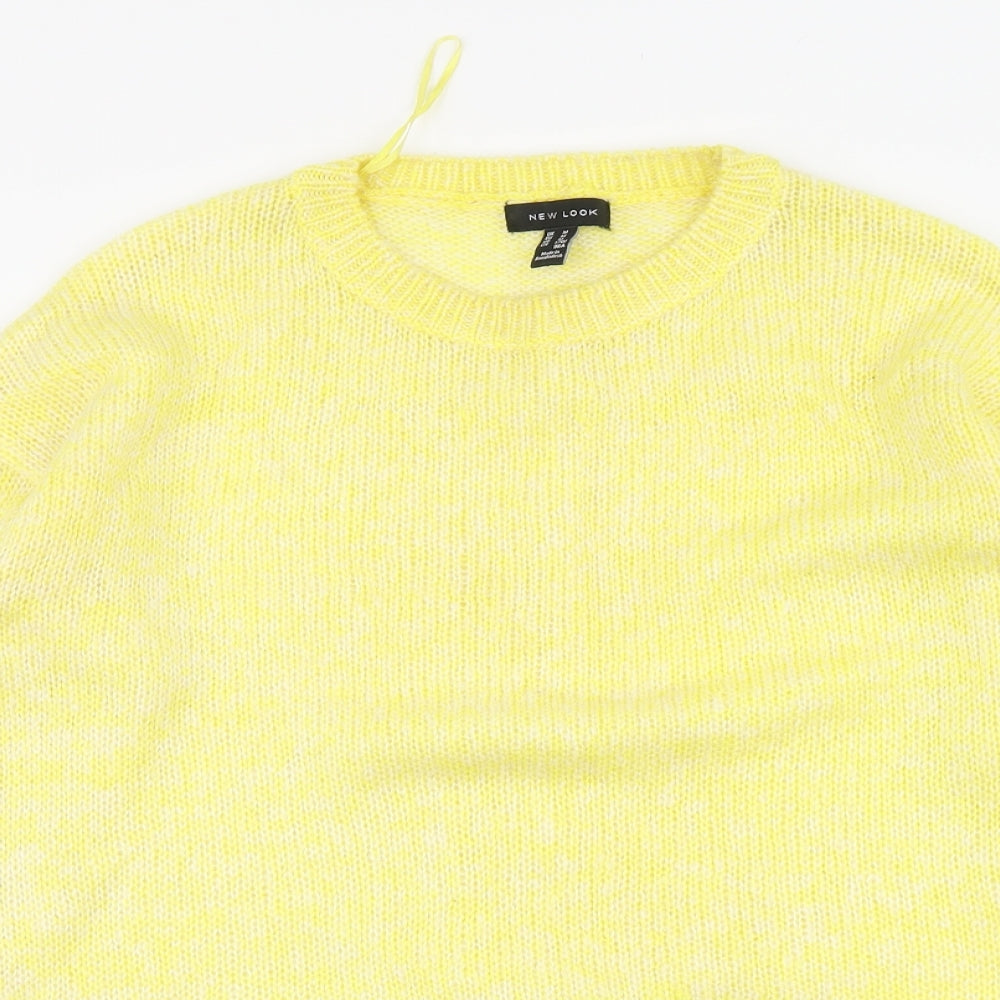 Womens UK Size M New Look Yellow Pullover Jumper