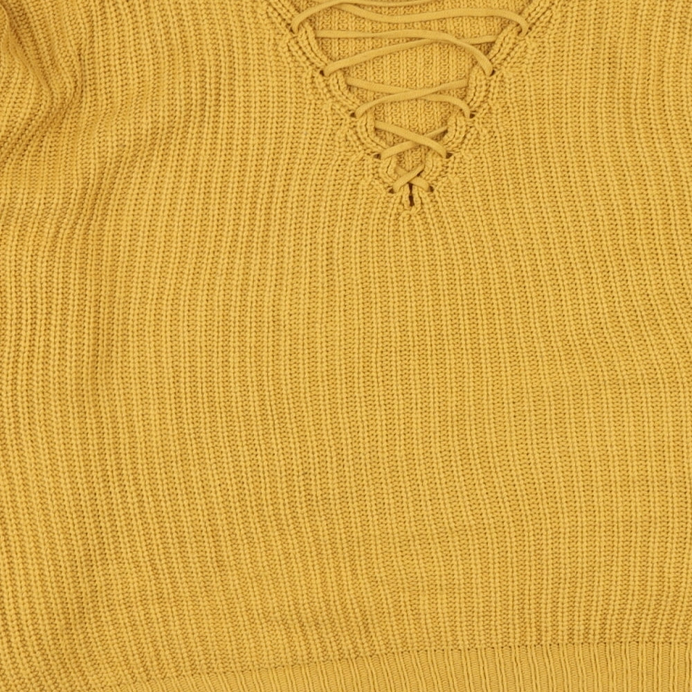 Womens UK Size M New Look Yellow Pullover Jumper