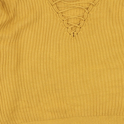 Womens UK Size M New Look Yellow Pullover Jumper