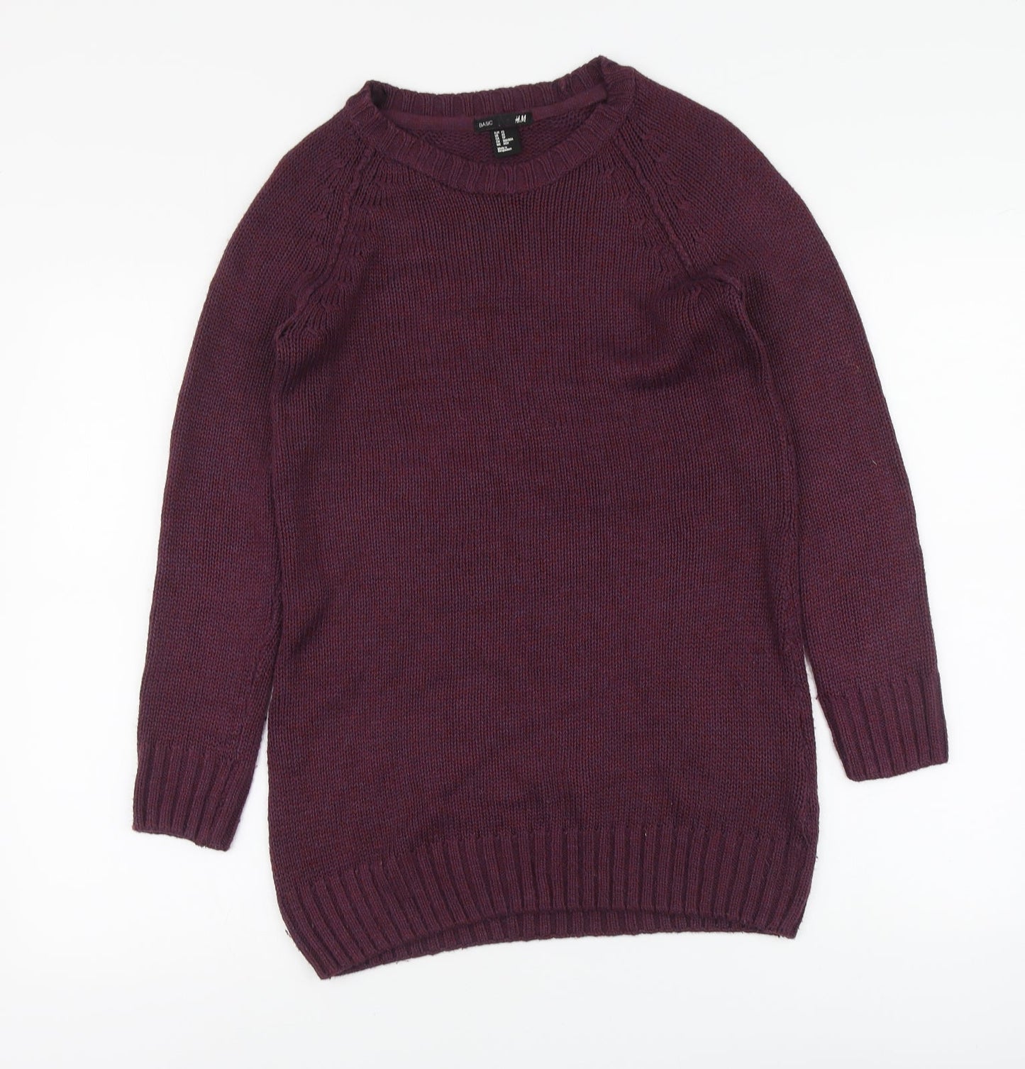 Womens UK Size XS H&M Purple Pullover Jumper