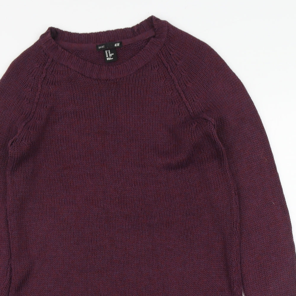 Womens UK Size XS H&M Purple Pullover Jumper