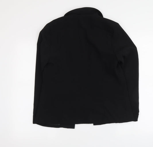 Atmosphere Womens Black Polyester Jacket Suit Jacket Size 12