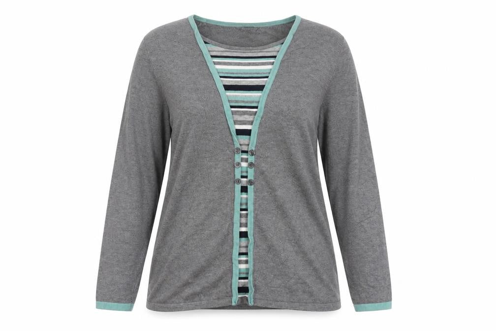 Womens UK Size 16 Bonmarché Grey Pullover Jumper