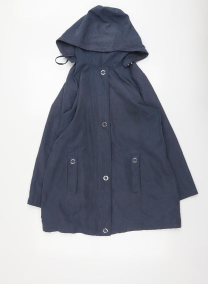 First avenue Womens Blue Geometric Jacket Size 14