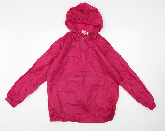 E-2E Womens Pink Rain Coat Jacket Size L Zip