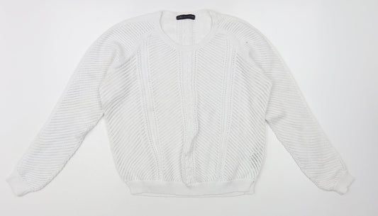 Womens UK Size 16 Marks and Spencer White Pullover Jumper